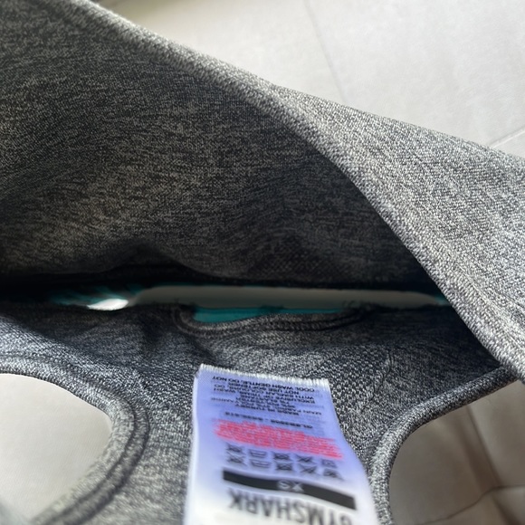 GYMSHARK teal and grey sports bra. high support XS - Picture 3 of 3